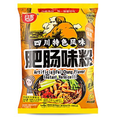 Bai Jia Artificial Fei-Chang Flavour Instant Vermicelli 百家 肥腸味方便紅薯粉絲