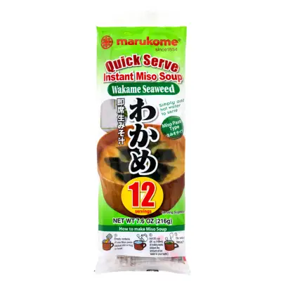 Marukome Instant Miso Soup with Wakame (12 pieces)