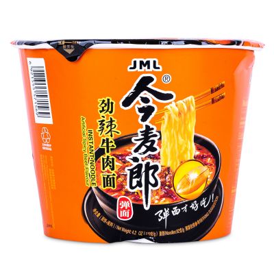 JML Artificial Spicy Beef Flavour Instant Bowl Noodles 今麥郎 勁辣牛肉碗麵