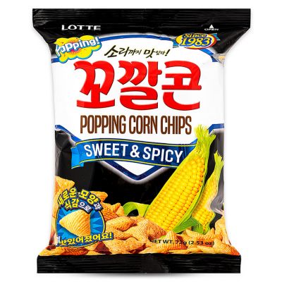 Lotte Kok Kal Cone Popping Corn Chip (Sweet & Spicy) 롯데 꼬깔콘