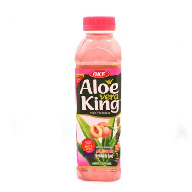 Click Here To Enlarge This Photo Of OKF Aloe Vera Drink (Peach)