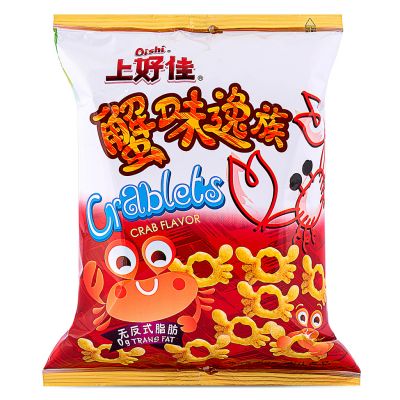 Oishi Crablets Crab Flavour Puff Crisps (上好佳 蟹味逸族)