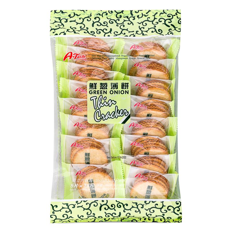 Click Here To Enlarge This Photo Of Silang Green Onion Thin Cracker 思朗 鮮蔥薄餅