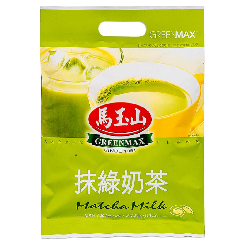 Click Here To Enlarge This Photo Of Greenmax Matcha Milk Drink 馬玉山 抹綠奶茶