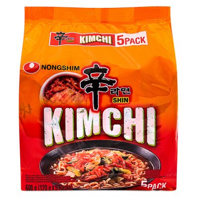 Nong Shim Shin Kimchi Ramyun (Multipack) 農心 泡菜辛拉麵 (5包裝)