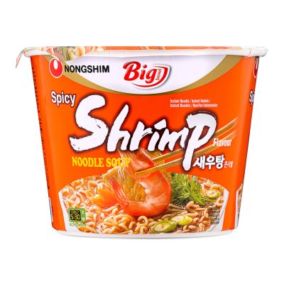 Nong Shim Big Bowl Spicy Shrimp Flavour Noodle Soup 새우탕 큰사발