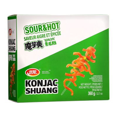 Weilong Konjac Shuang Sour & Hot Flavour Box (20pcs) (衛龍魔芋爽 酸辣泡椒素毛肚 20pcs)