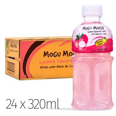 Mogu Mogu Lychee Flavored Drink With Nata De Coco (320ml x 24 bottles)