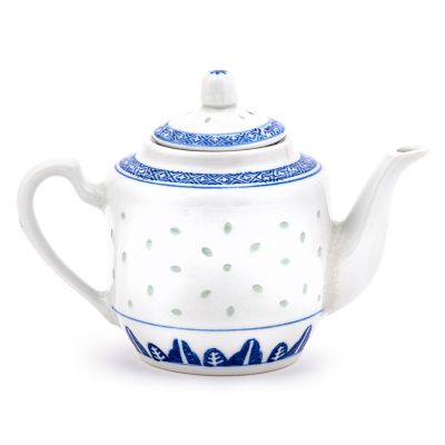 Blue Pattern Chinese Tea Pot