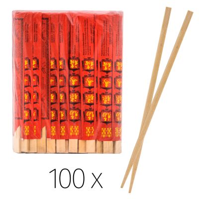 Bamboo Chopsticks with Sleeve (100 Pairs) 竹筷子連套