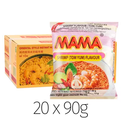Mama Shrimp Tom Yum Flavour Noodle (L) (Box of 20)