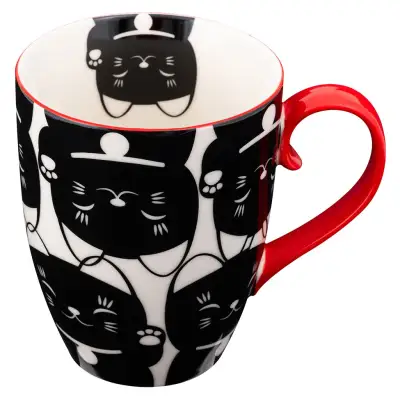Tokyo Design Studio Kawaii Lucky Cat Mug (Black)