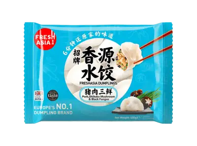 Freshasia Dumplings (Pork, Shitake Mushroom & Black Fungus) 香源 招牌水餃 (豬肉三鮮)